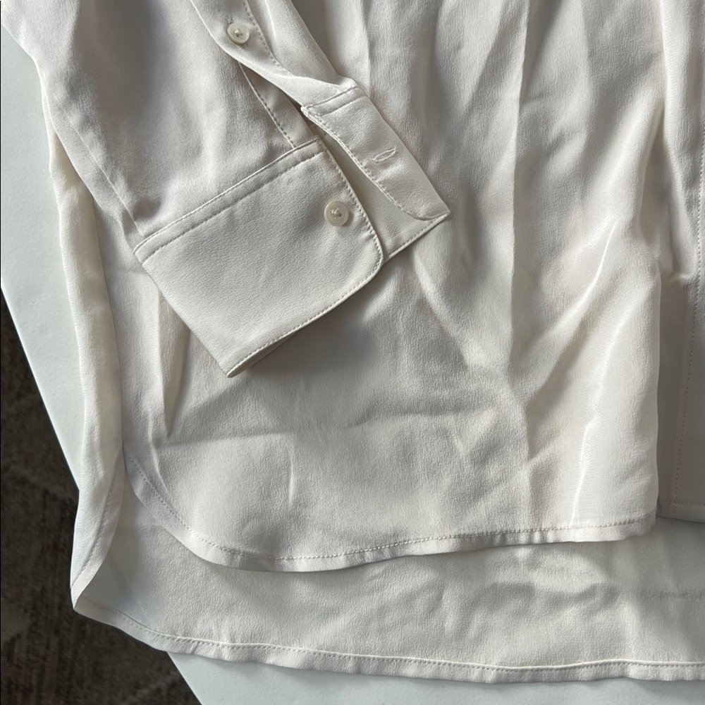 Babaton Artizia Academy Silk Button Up Blouse Top in Cream S $158 - Picture 8 of 10